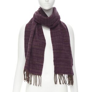 Max Mara 100% Cashmere Tassel Scarf